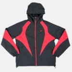 Black/Red Syna Logo Vortex Woven Zip-Up Jacket